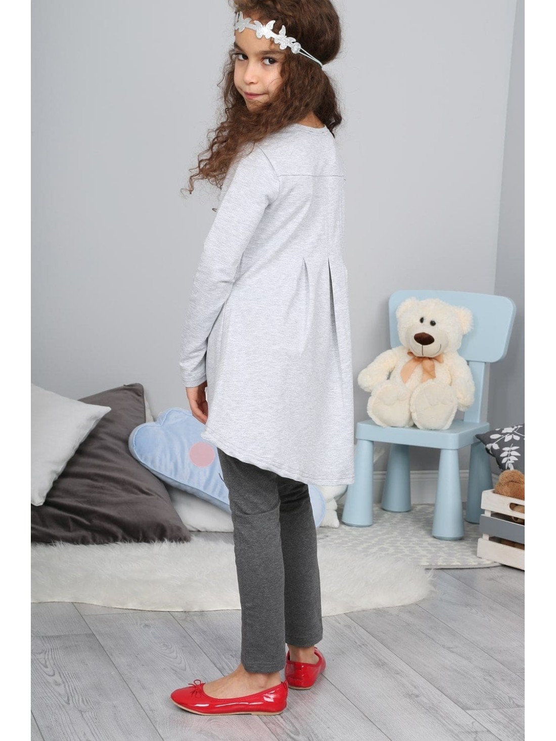 Light gray tunic NDZ7758 - Online store - Boutique